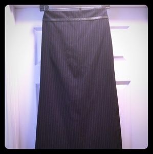 Navy pinstripe skirt